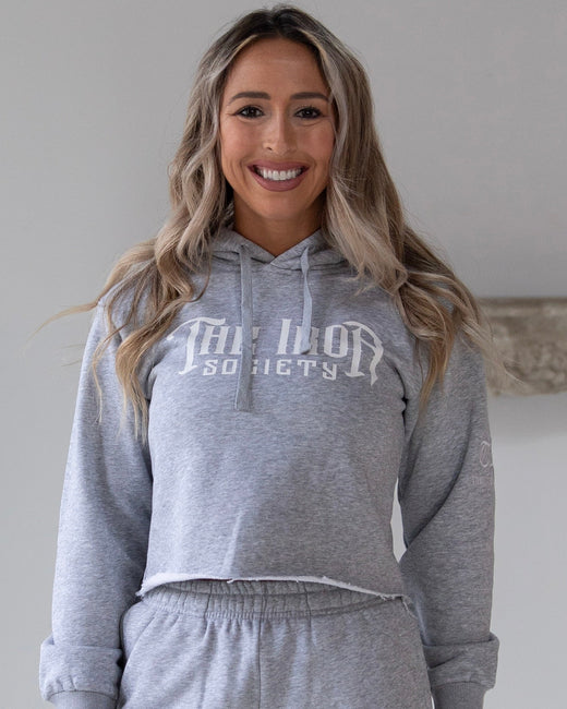 Gray Womens TIS Cropped Hoodie