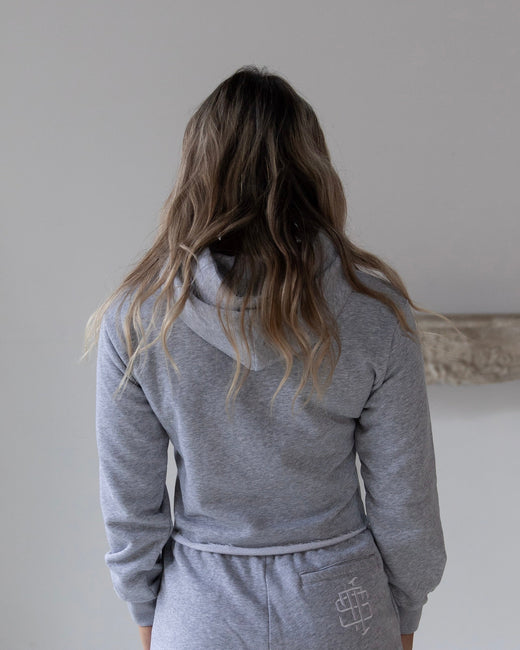 Gray Womens TIS Cropped Hoodie