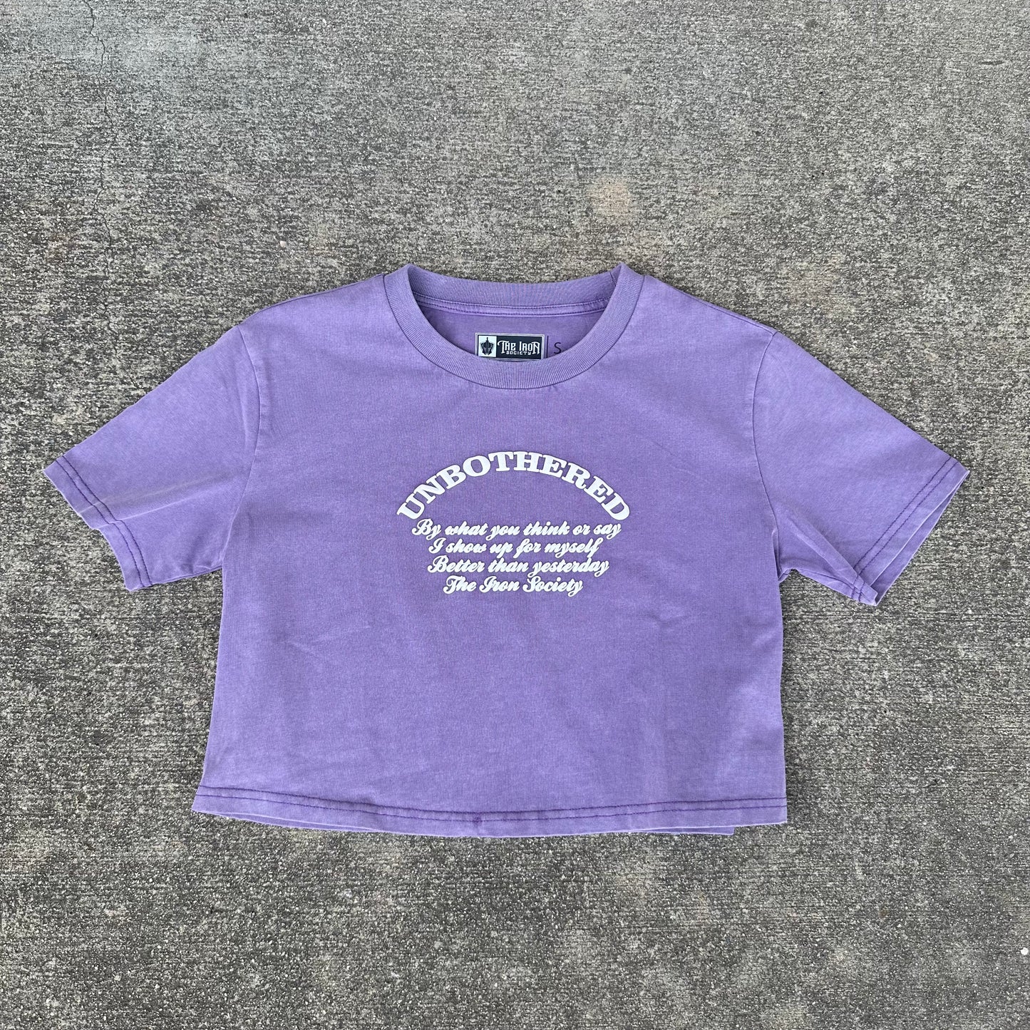 Unbothered Acid Wash Crop Tee