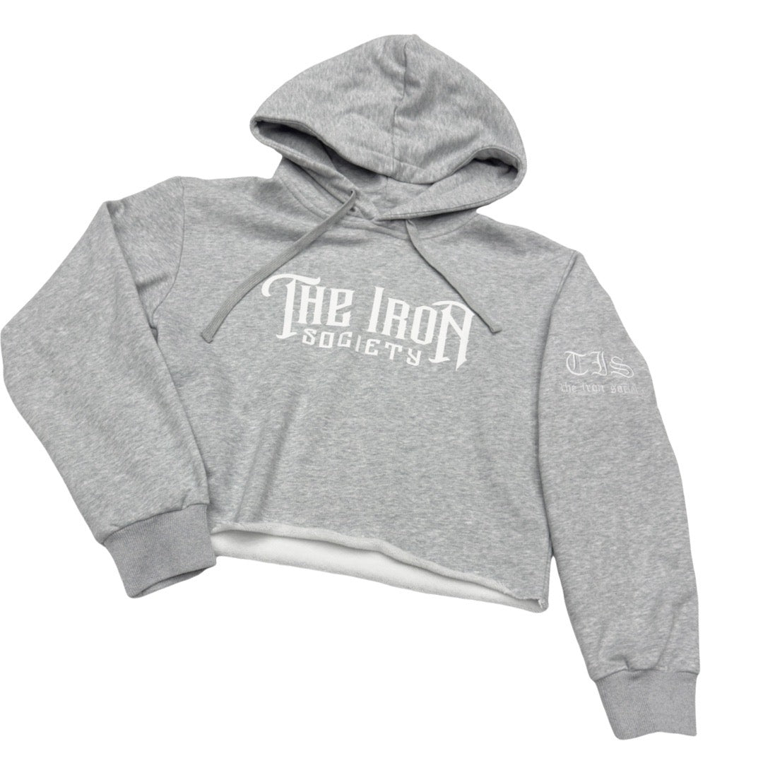 Gray Womens TIS Cropped Hoodie