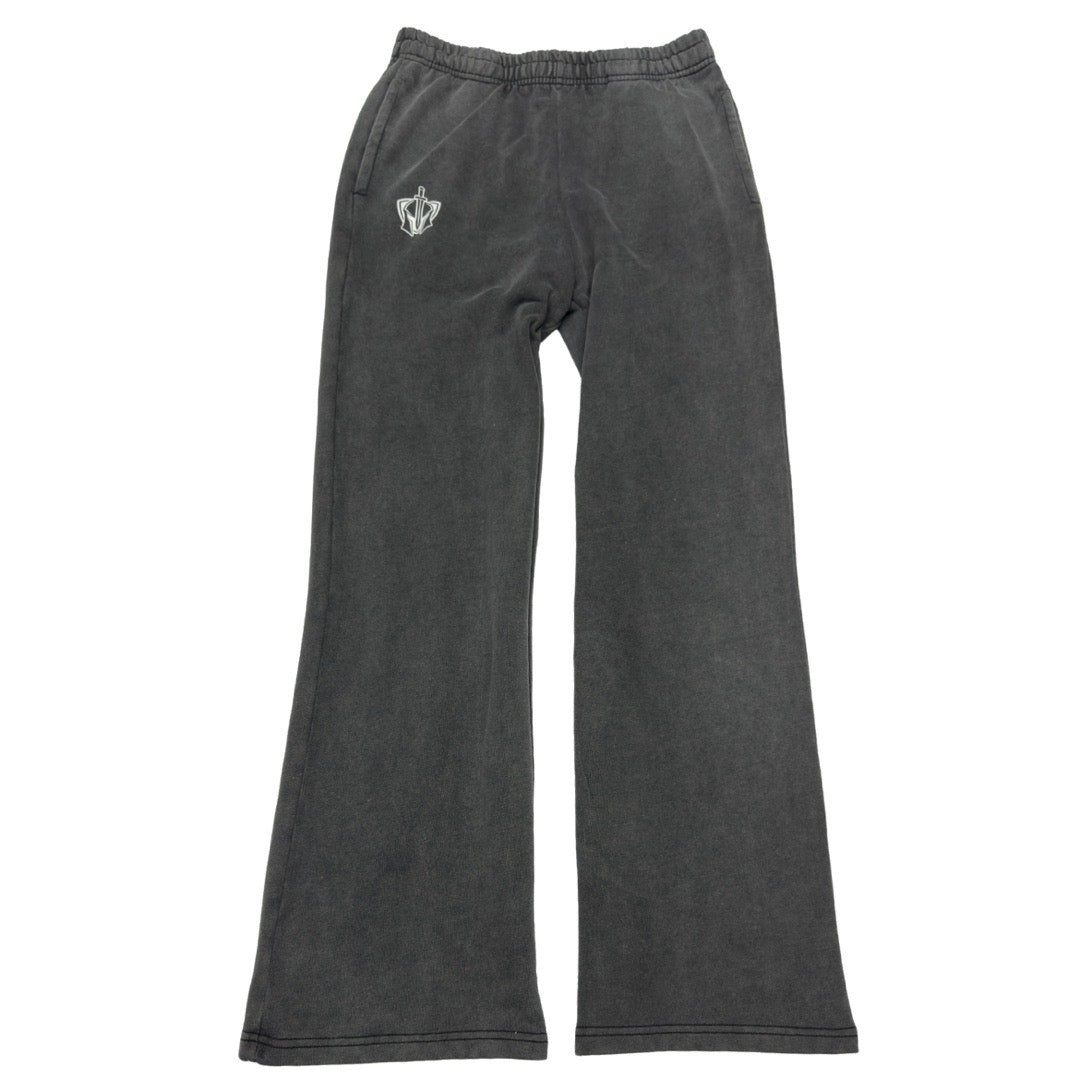 Acid Wash Badge Straight Leg Sweatpants