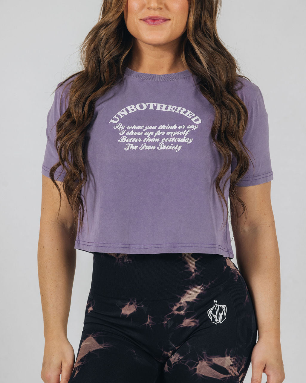 Unbothered Acid Wash Crop Tee