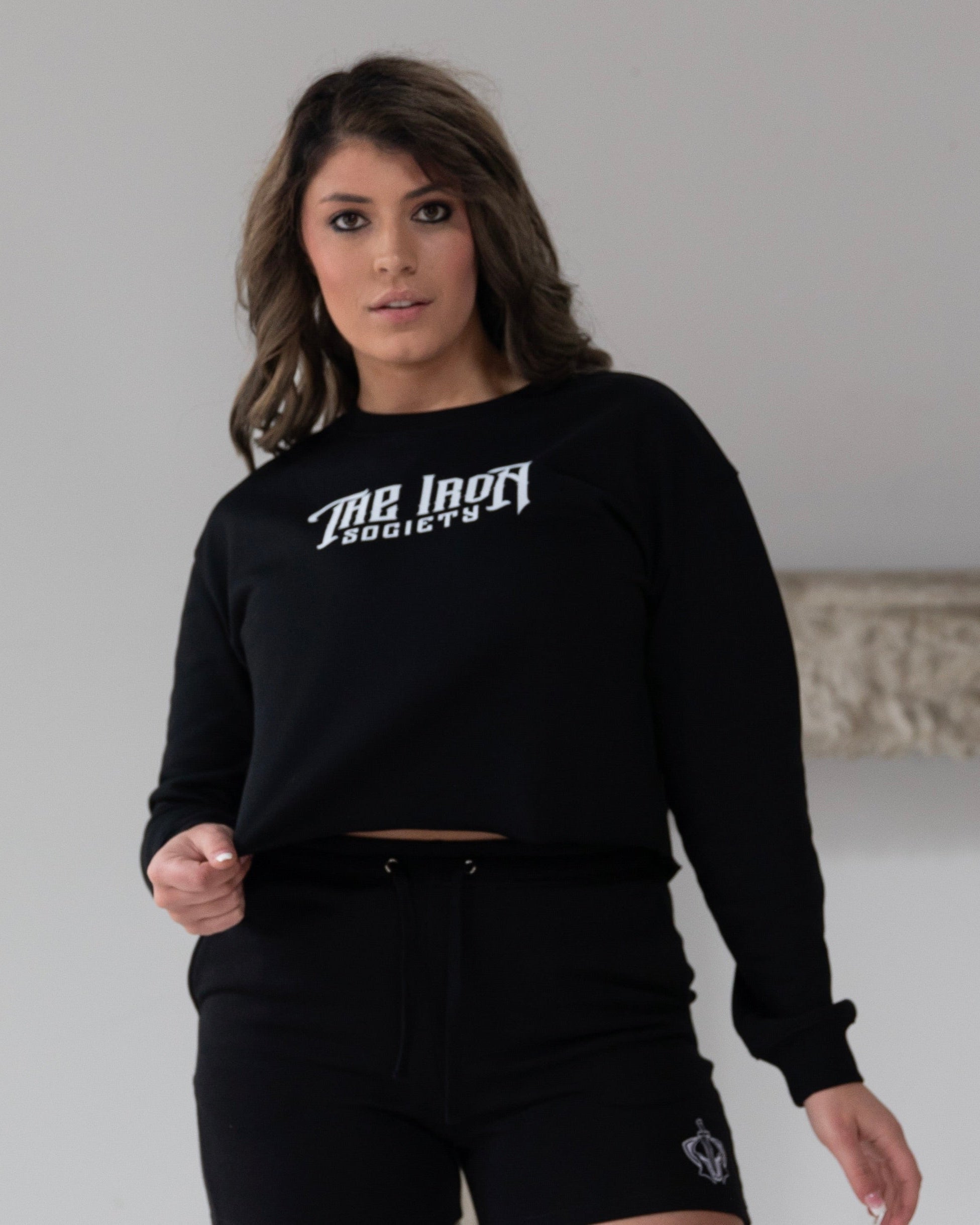 Womens TIS Cropped Crewneck