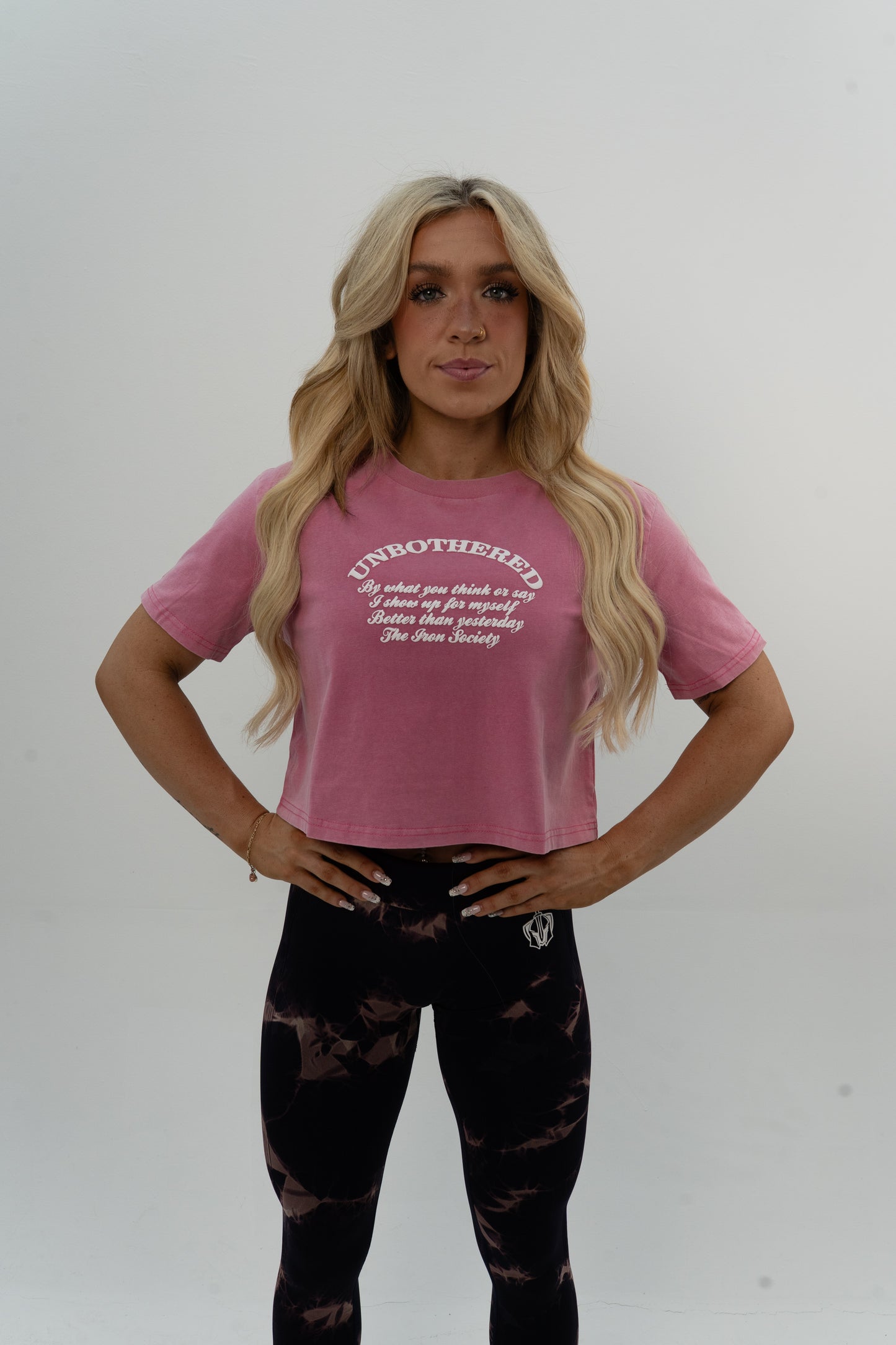 Unbothered Acid Wash Crop Tee