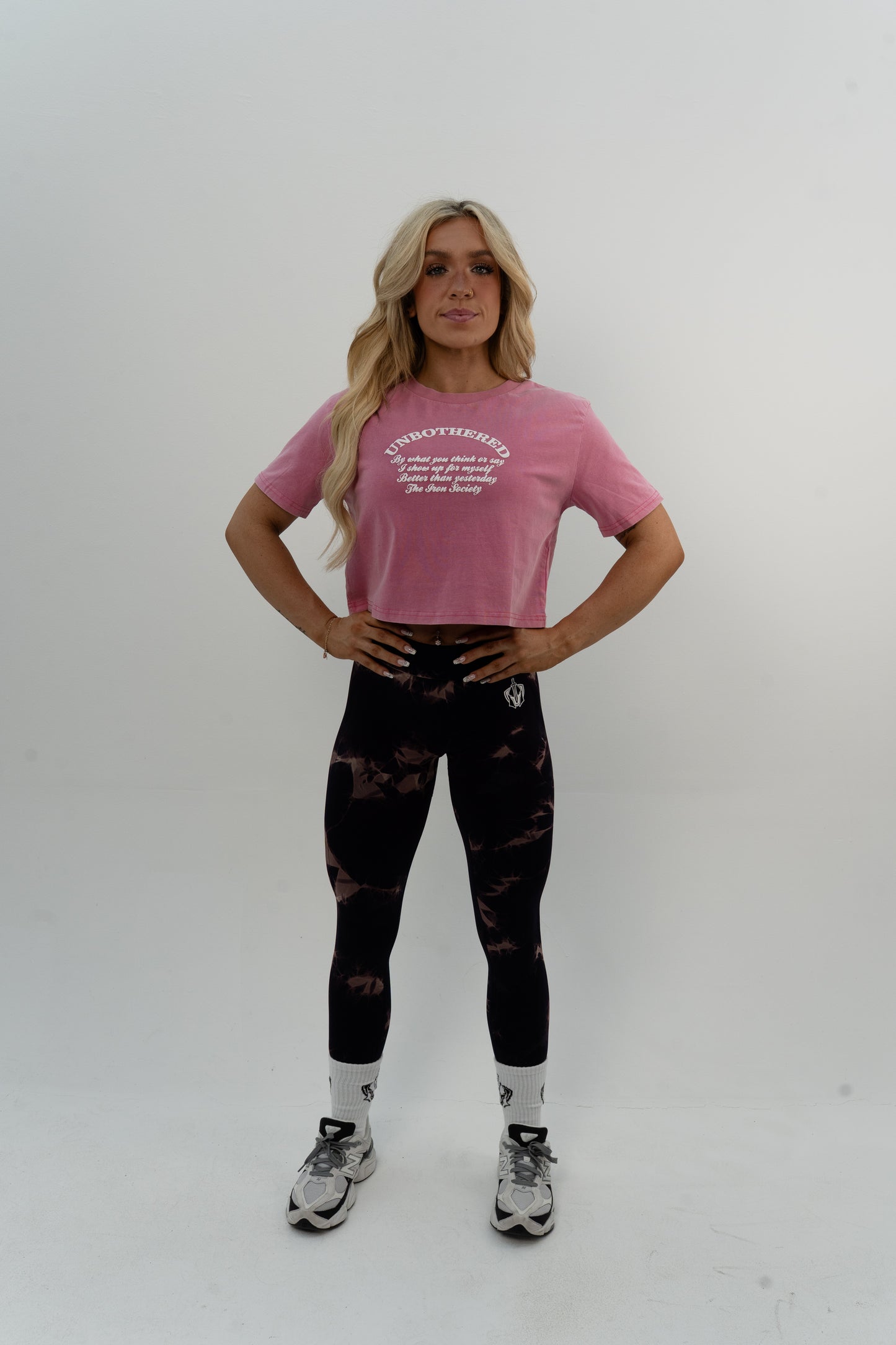 Unbothered Acid Wash Crop Tee