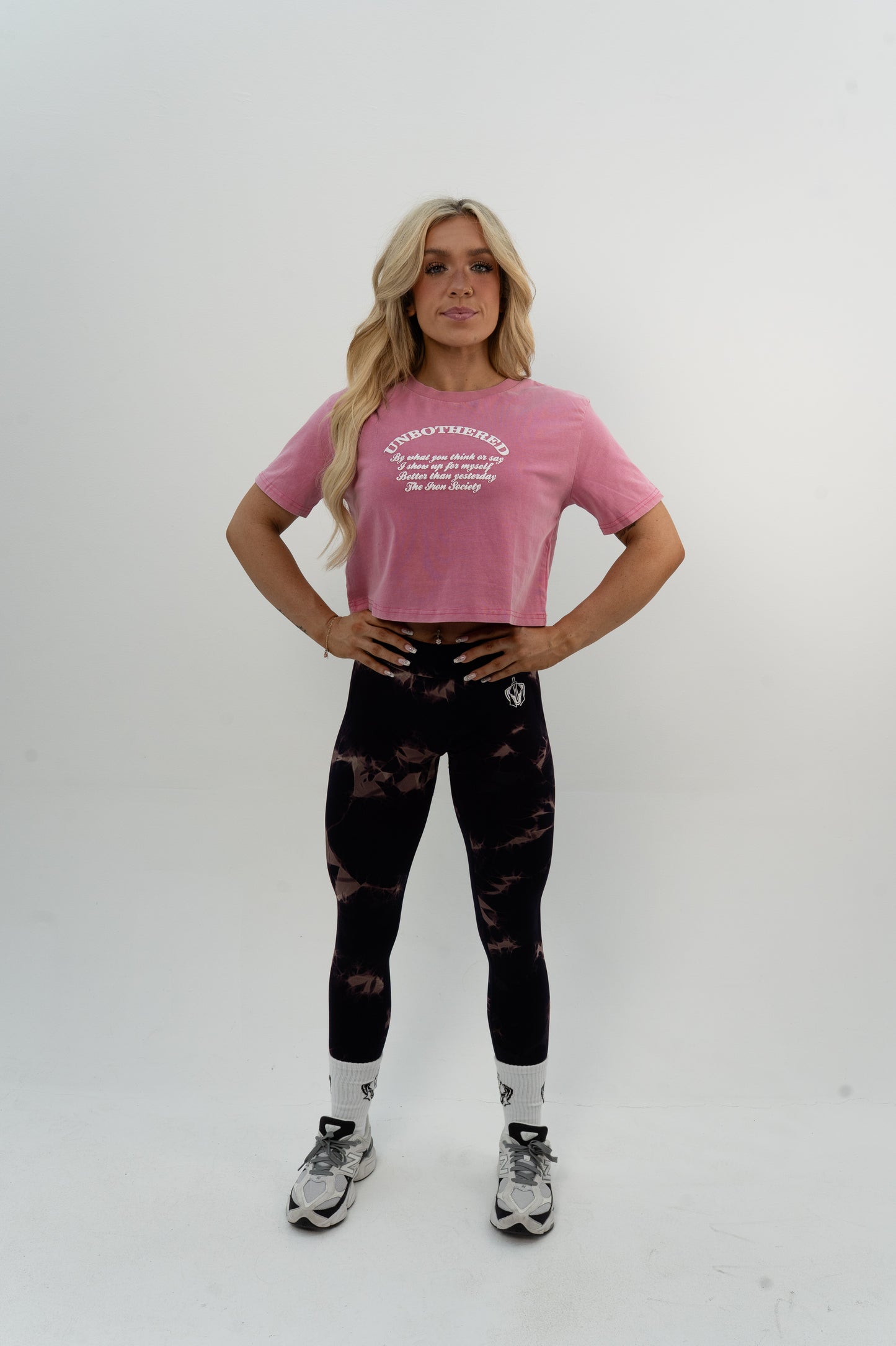 Unbothered Acid Wash Crop Tee