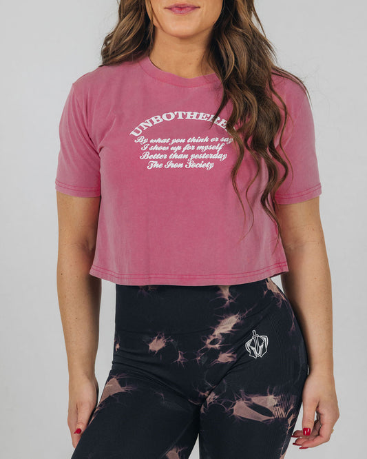 Unbothered Acid Wash Crop Tee